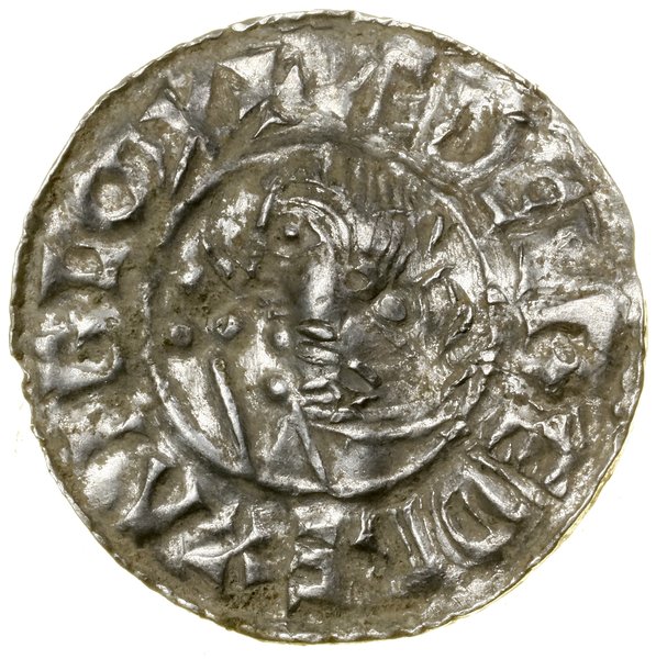Denar typu Crux, (991–997), Lincoln, mincerz Colgrim