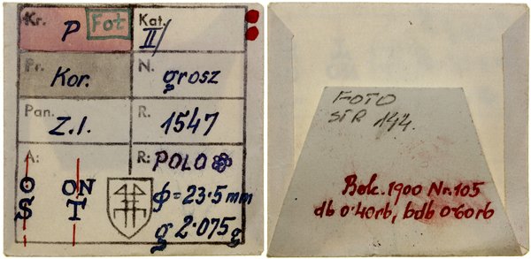 Grosz, 1547, Kraków