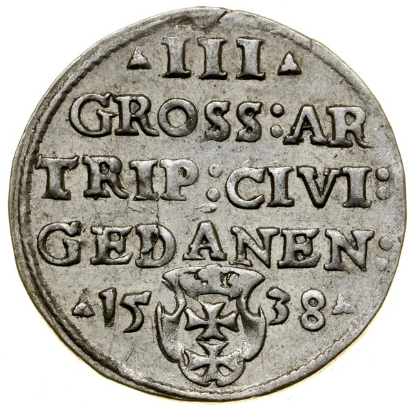 Trojak, 1538, Gdańsk