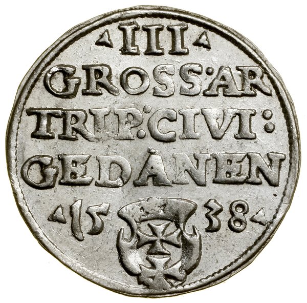 Trojak, 1538, Gdańsk