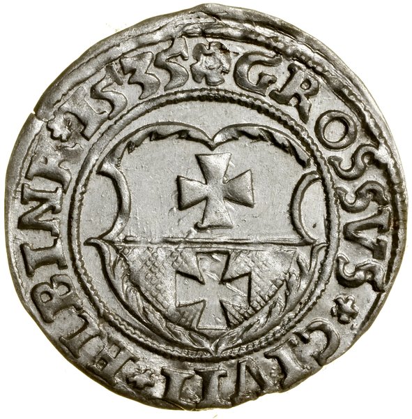 Grosz, 1535, Elbląg
