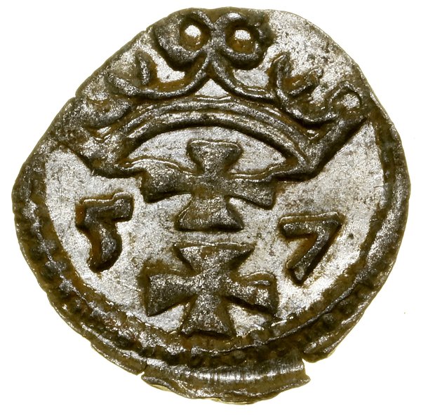 Denar, 1557, Gdańsk