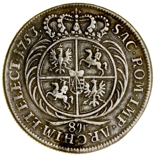 Dwuzłotówka (8 groszy), 1753, Lipsk