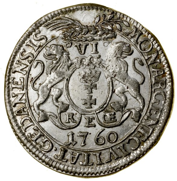 Szóstak, 1760, Gdańsk