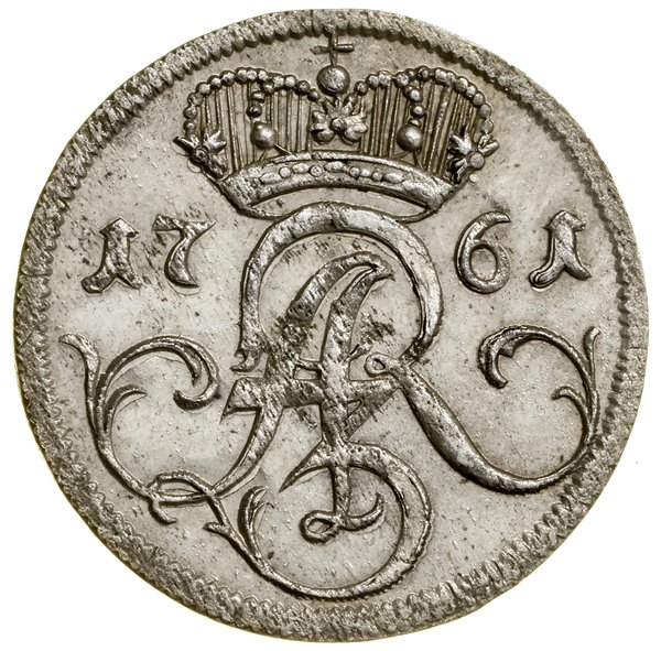 Trojak z czystego srebra, 1761, Elbląg