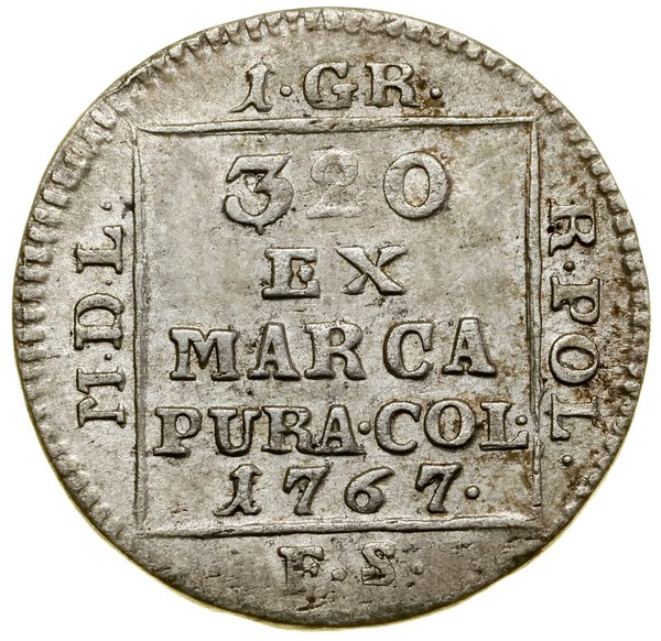 Grosz srebrny, 1767 FS, Warszawa