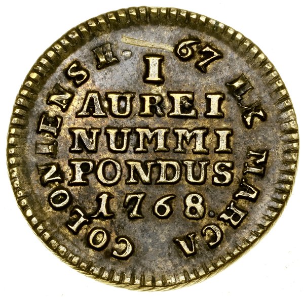 Odważnik dukata, 1768, Warszawa