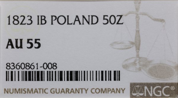 50 złotych, 1823 IB, Warszawa