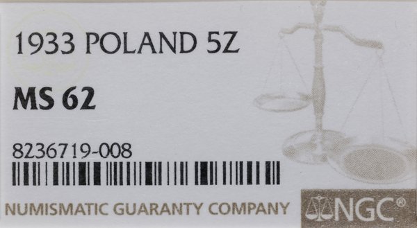 5 złotych, 1933, Warszawa