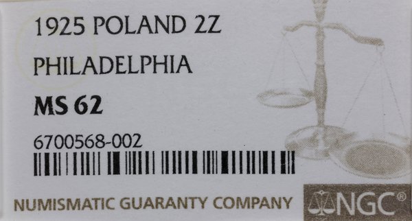 2 złote, 1925, Filadelfia