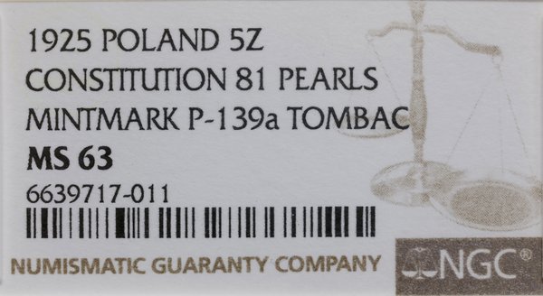 5 złotych, 1925, Warszawa