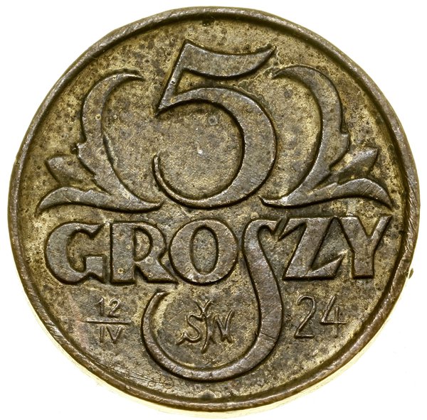 5 groszy, 1923, Warszawa