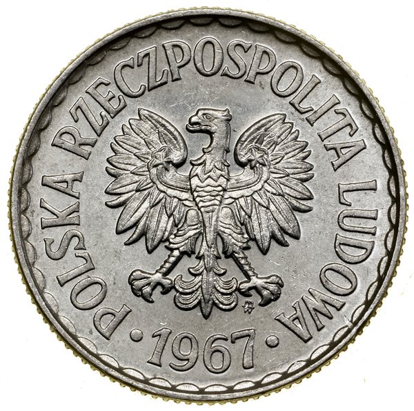 1 złoty, 1967, Warszawa