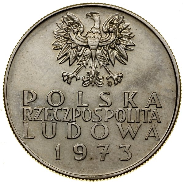 10 złotych (próba technologiczna), 1973, Warszawa