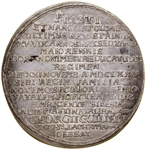 1 1/4 talara pośmiertnego, 1675, Brzeg