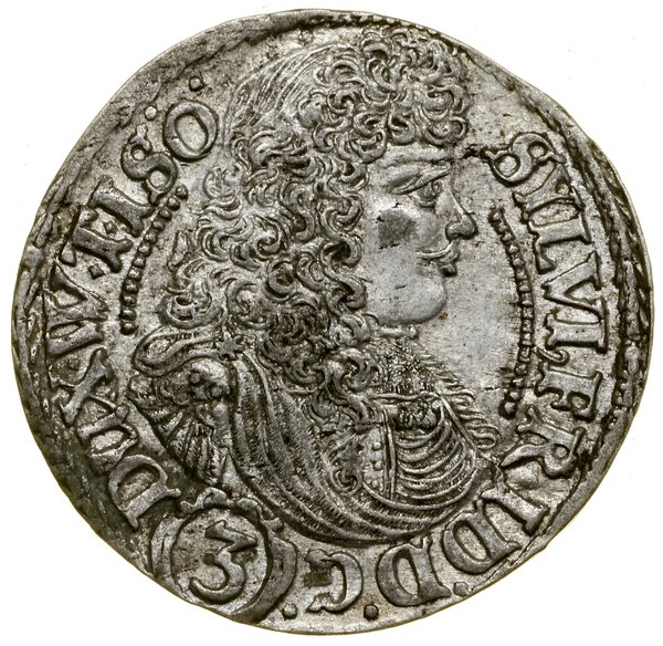 3 krajcary, 1677 SP, Oleśnica