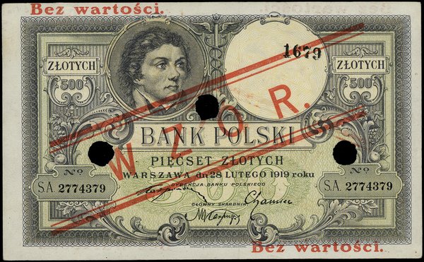 500 złotych, 28.02.1919