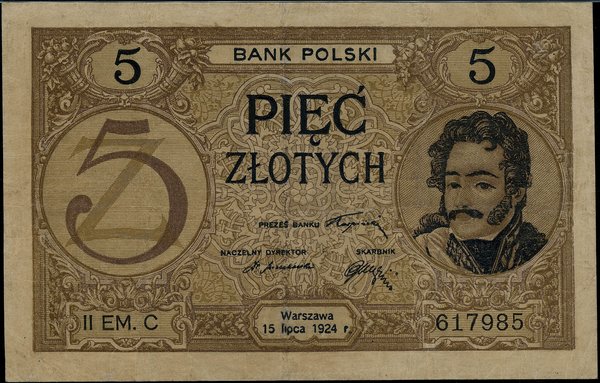 5 złotych, 15.07.1924