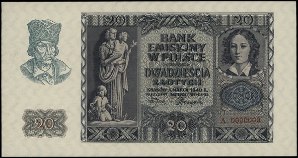 20 złotych, 1.03.1940
