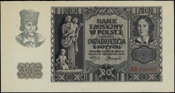 20 złotych, 1.03.1940