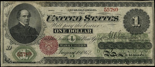1 dolar, 1.08.1862