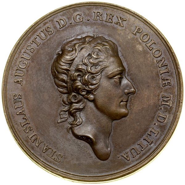 Medal pamiątkowy „Ne cede malis”, bez daty (ok. 1770), projektował i wykonał Jan Filip Holzhaeusser