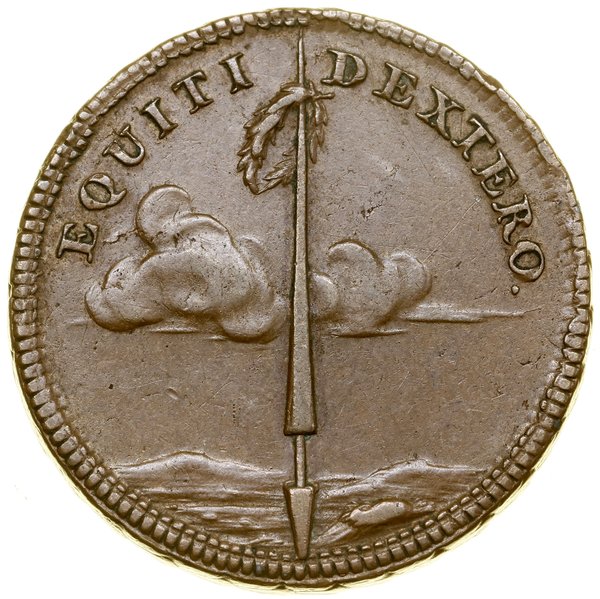 Medal nagrodowy dla paziów, bez daty (1774?), Warszawa, projektował i wykonał Jan Filip Holzhaeusser