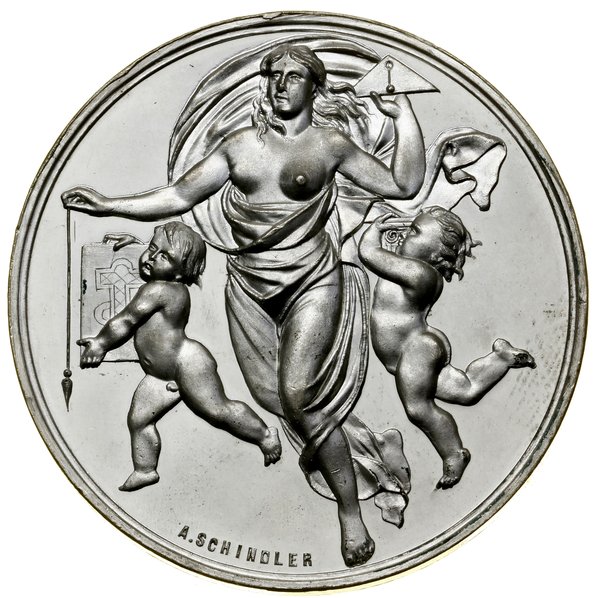 Medal pamiątkowy Wystawy Krajowej we Lwowie, 1894, Lwów, projektował Andrzej Schindler