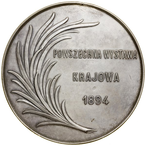 Medal nagrodowy Powszechnej Wystawy Krajowej we Lwowie, 1894, projektu Cypriana Godebskiego, Paryż (?)