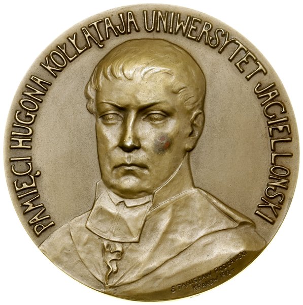 Medal upamiętniający 100. rocznicę śmierci Hugona Kołłątaja, 1912, projektował Stanisław Popławski