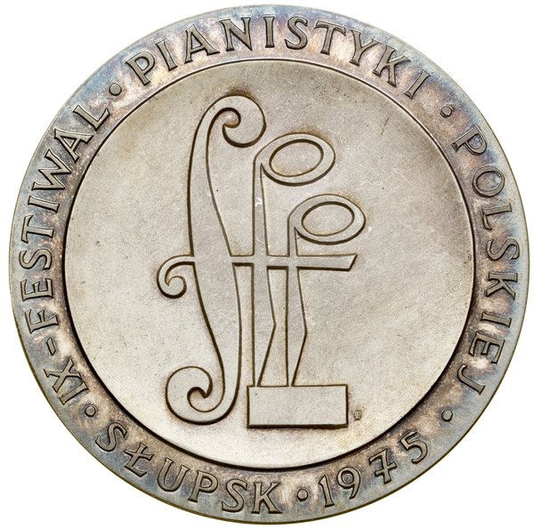 Medal IX Festiwalu Pianistyki Polskiej, 1975, Warszawa, projektowała i wykonała Stanisława Wątróbska-Frindt