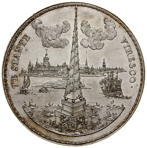 Medal ślubny, 1655, Hamburg, projektował i wykonał Sebastian Dadler