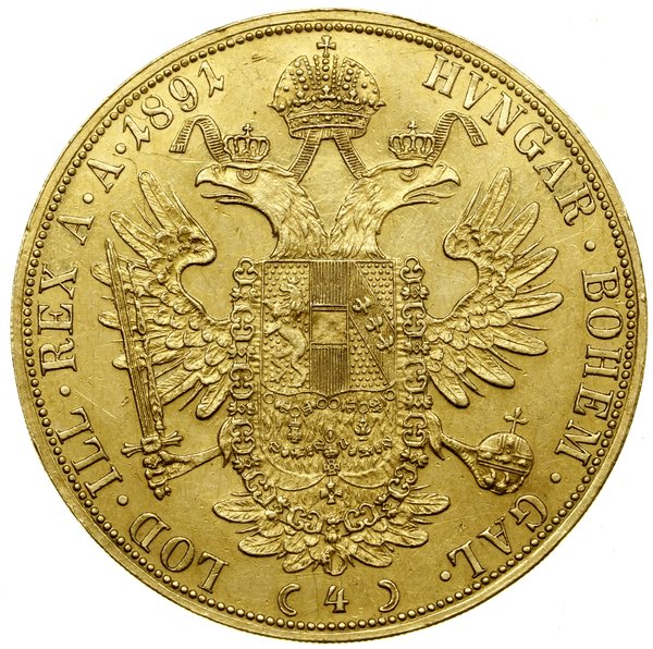 Czworak (4 dukaty), 1891, Wiedeń