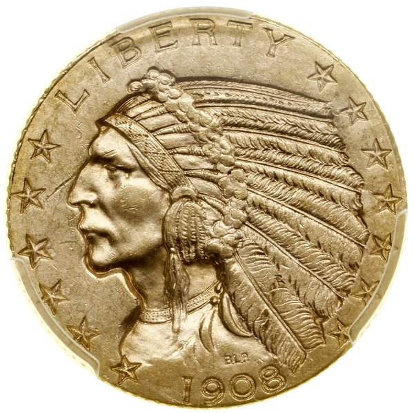 5 dolarów, 1908 D, Denver