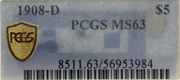 5 dolarów, 1908 D, Denver