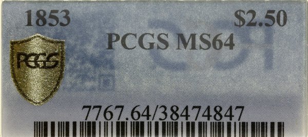 2 1/2 dolara, 1853, Filadelfia