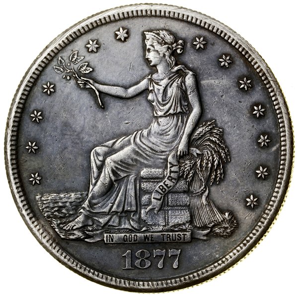 1 Trade Dollar, 1877 S, San Francisco