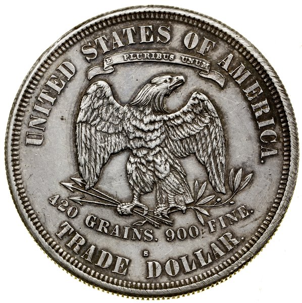 1 Trade Dollar, 1877 S, San Francisco