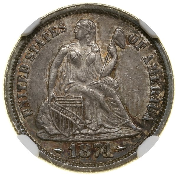 10 centów (dime), 1874, Filadelfia