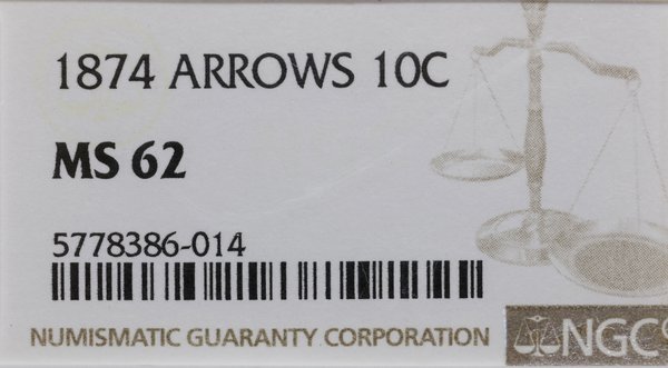 10 centów (dime), 1874, Filadelfia