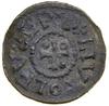 Denar, (przed 995), Augsburg, mincerz Vilja; Aw: Krzyż, w kątach pierścień, kulka, pusto i kulka, ..