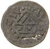 Denar, (przed 995), Augsburg, mincerz Vilja; Aw: Krzyż, w kątach pierścień, kulka, pusto i kulka, ..