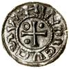 Denar, (985–995), Ratyzbona, mincerz Mauro; Aw: Krzyż, w kątach kulka, pusto, kulka i pierścień, •..