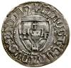Szeląg; Aw: Tarcza Wielkiego Mistrza, + MΛGST’ (dwa x) CORΛDVS (dwa x) PRIM9; Rw: Tarcza zakonna, ..