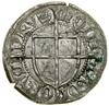Szeląg; Aw: Tarcza Wielkiego Mistrza na tle długiego krzyża, MΛGS - T ⨯(dwa +) COR - ΛDVS - QVIN; ..