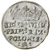 Grosz, 1526, Kraków; herb Odrowąż między pierścieniami, czterokropek wieńczy legendę rewersu; Biał..