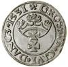 Grosz, 1531, Gdańsk; na awersie rozeta rozpoczyna legendę, na końcu legendy PR; Białk.-Szw. 215, C..