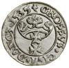 Grosz, 1535, Gdańsk; znaki inicjalne: na awersie i rewersie trójliść, końcówki legend PRV / DANC3;..