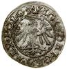 Szeląg, 1539, Gdańsk; data zapisana małymi cyframi, w legendzie awersu POLO, rozeta jako znak inic..