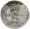 Trojak, 1564, Wilno; końcówki legend L / L, na awersie w otoku pod monogramem herb Topór (zarządcy..